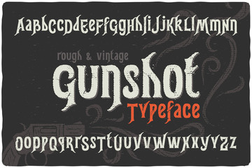 Poster - Vintage rough font named 