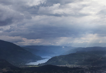 Naklejka na meble Ossiacher See, Blick vom Dobratsch, Kaernten