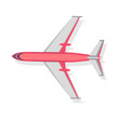 Plane Vector Icon on White Background. Transport