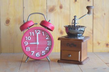 Alarm clock, coffee grinder