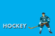 © igoror - Hockey comic player. Cartoon character