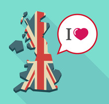 Map Of UK With  An " I Like" Glyph