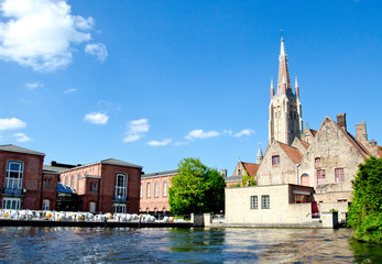 Canvas Print - Colors of Bruges during Spring