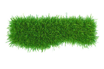 Wall Mural - The abstract part of the area of green grass. 3d rendering