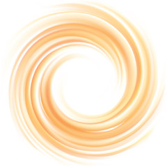 Sticker - Vector light orange background of swirling texture