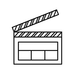 video clapperboard isolated icon vector illustration design