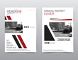 © Yochanan - Red annual report cover. Vector corporate identity brochure design, flyer template. Modern leaflet layout. Presentation template in a4 size. Vector, eps10