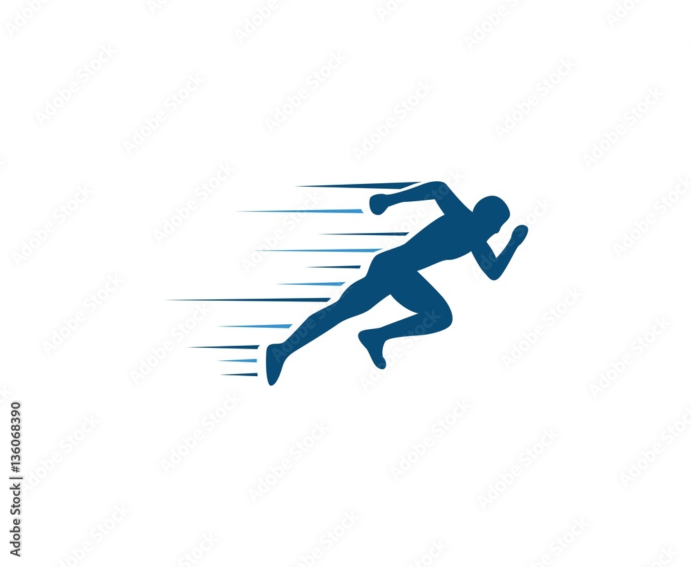 Running man logo Stock Vector | Adobe Stock