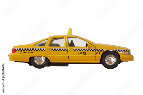 Gelbes Taxi Spielzeug Auto Freigestellt Auf Weissem Hintergrund Buy This Stock Photo And Explore Similar Images At Adobe Stock Adobe Stock