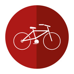 Sticker - bicycle transport ecology-shadow circle vector illustration eps 10