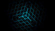 3D Abstract Geometric Neon Background 3d Rendering