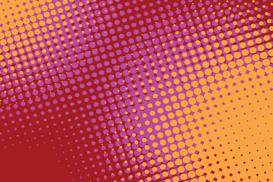 Orange red pop art retro vintage background