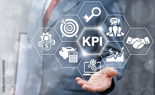 Fotomural Key performance indicator business plan web computer concept
