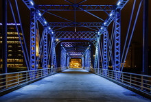 The Magical Blue Bridge At Dusk