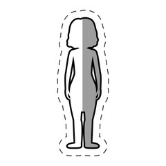 Poster - figure body woman icon image, vector illustration