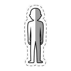 Poster - figure body man icon image, vector illustration