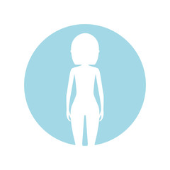 Poster - symbol figure body woman icon image, vector illustration