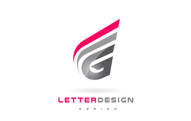 G Letter Logo Design. Futuristic Modern Lettering Concept.