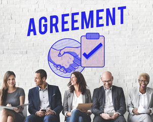 Sticker - Business Agreement Deal Handshake Graphic Concept