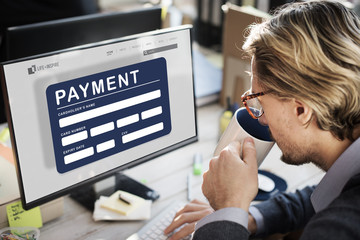 Canvas Print - Payment Electronic E-commerce Credit E-payment Concept