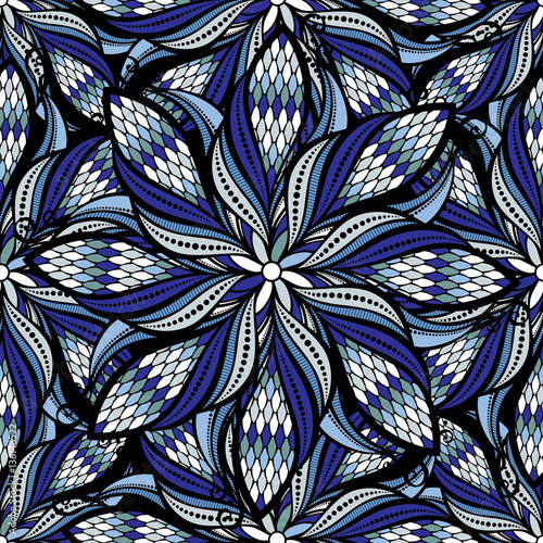 Cotton fabric Wektor vintage ręcznie rysowane mandala wzór. Wektor