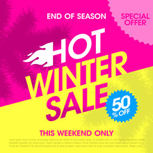End Of Season Hot Winter Sale Banner 