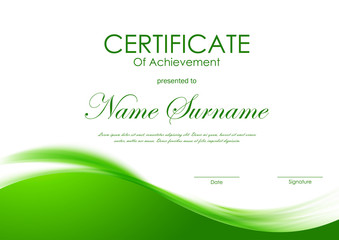 Poster - Certificate of achievement template