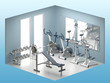 Fitness room isometric
