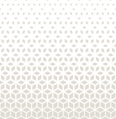 Abstract sacred geometry gray grid halftone cubes pattern