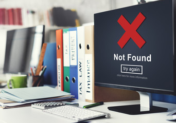 Not Found Error Data Internet Online Technology Concept