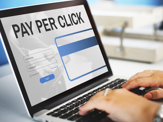 Poster - Pay Per Click Login Website Payment Graphic Concept