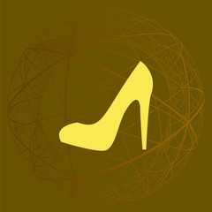 Elegant high heel shoe vector icon