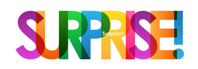 Wall Mural - SURPRISE Colourful Vector Banner 
