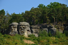 Devil's Head (Certovy Hlavy), Two Monstrous Faces, Kokorin Forest, Village Zelizy, Czech Republic
