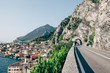 Scenic route on Lake Garda and beautiful village Limone sul Gard