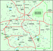 Denver Metro Map with Major Roads
