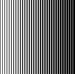 Poster - Black and White Halftone Vertical Stripes Pattern