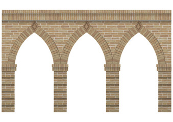 Wall Mural - Vintage arcade brick