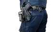 © twixx - Police man with gun belt isolated