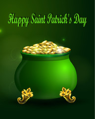 St. Patrick s Day symbol green pot