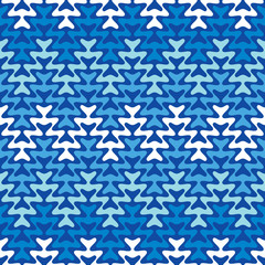 Wall Mural - Blue Zigzag