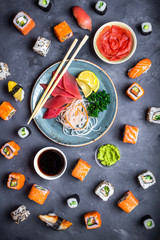 Poster - japanese sushi and sashimi