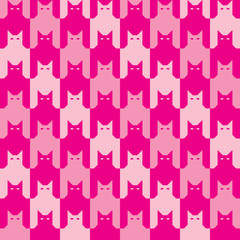 Wall Mural - Catstooth Pattern in Pinks