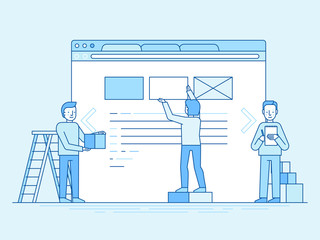 Poster - Web design and user interface development concept