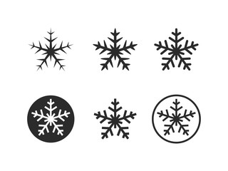 Wall Mural - Snowflakes icons