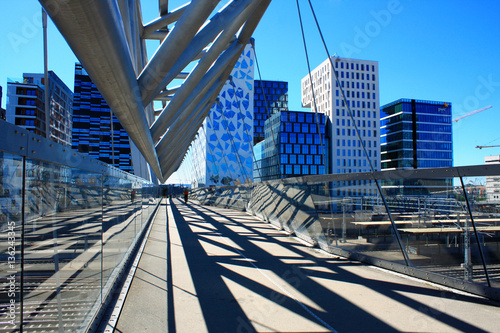 Akrobaten pedestrian bridge in Oslo, Norway Wallpaper Mural
