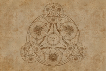 esoteric background. backdrop for magic, astrology, alchemy.