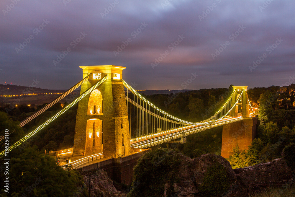 Clifton Suspension Bridge Bristol, United Kingdom - obrazy, fototapety, plakaty 