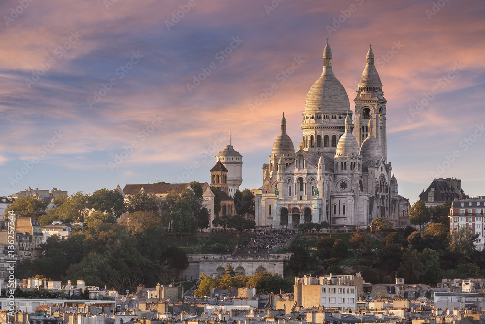 La Basilique du Sacré Cœur de Montmartre - obrazy, fototapety, plakaty 