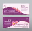 Gift Voucher for Spa Hotel Resort, Lotus Flowers Tropical Summer